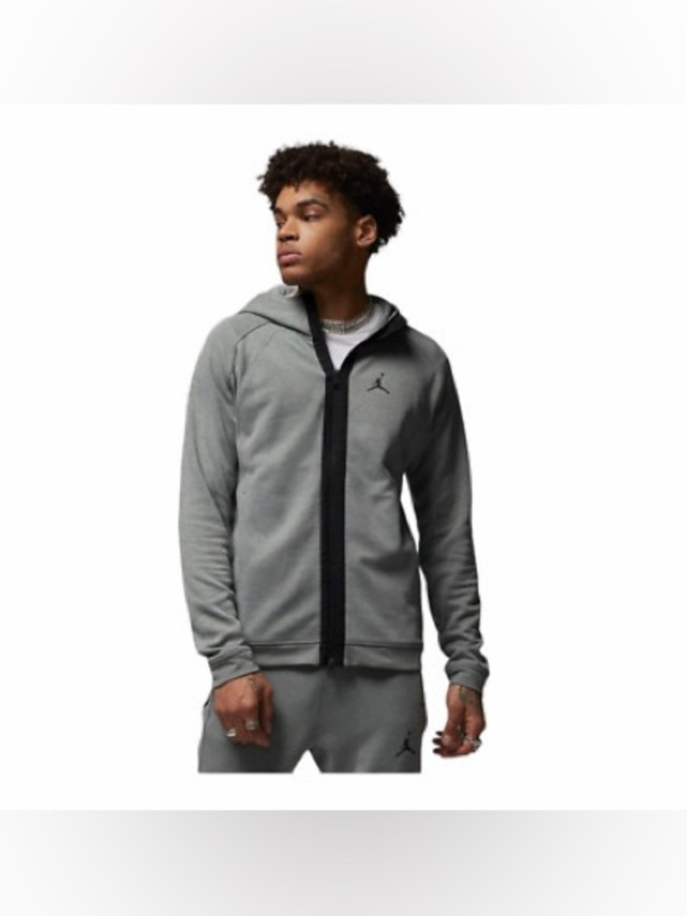 Nike Jordan Jumpman Hoodie Sweatshirt Full Zip Jacket Mens XL Slim Fit Dri-Fit